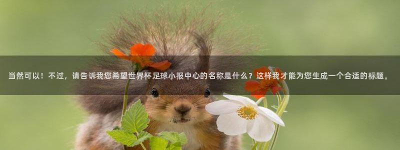世界杯亚洲区预选赛积分榜：当然可以！不过，请告诉我您希望世界杯足球小报中心的名称是什么？这样我才能为您生成一个合适的标题。